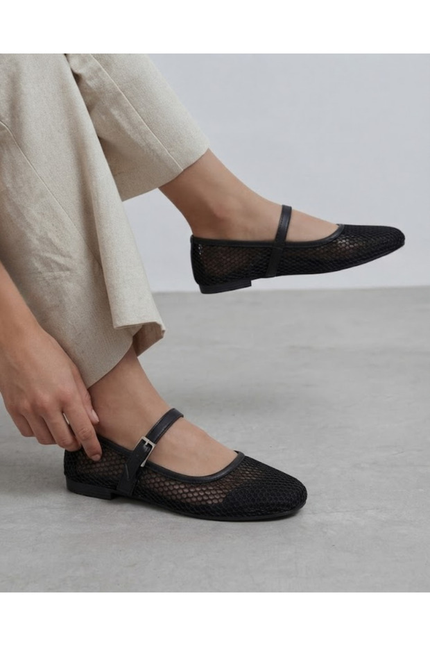 Women's Mesh Safety Toe Cap Casual Comfortable Ballerina Shoes
