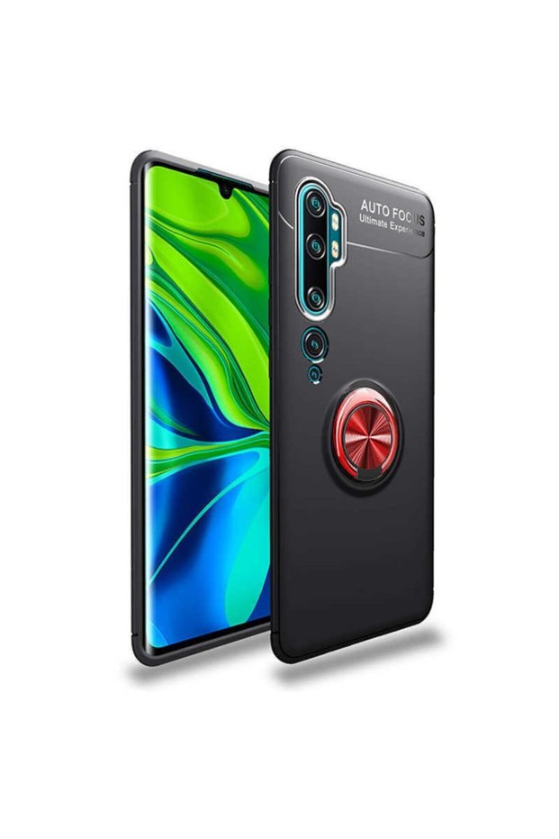 حافظة متوافقة مع هاتف Xiaomi Mi Note 10 غطاء سيليكون مع حامل حلقة قابل للدوران