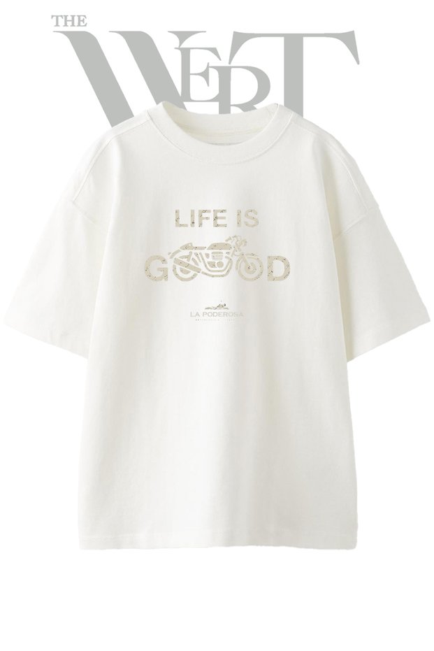 Vintage Motorcycle Design Printed Unisex White Oversize T-Shirt