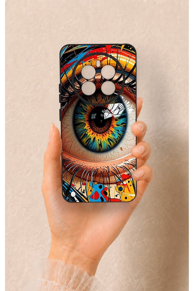 Realme 12 4g Compatible Colorful Eye-Pop Pattern Silicone Case