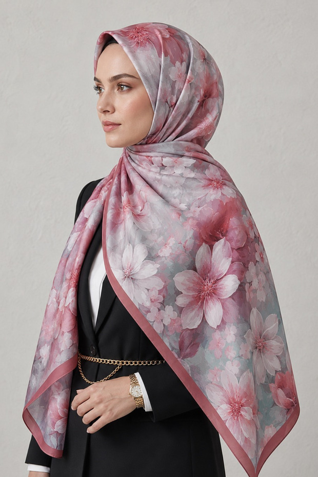 Women's French Silk Shawl, Stylish Model Suitable for Daily Use
