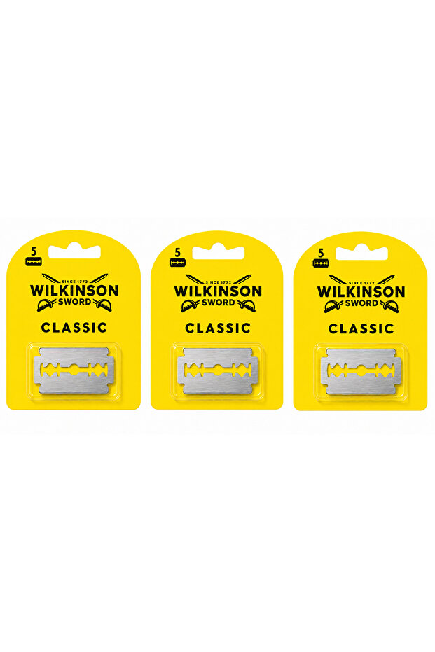 Classic Double-Sided Shaving Razor Set of 5 – Stainless Steel Safety Razor Blades X 3 Pieces