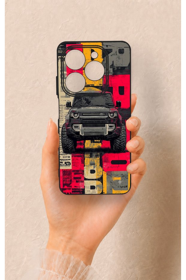 Tecno Spark 20C Compatible Defender Truck Patterned Silicone Case