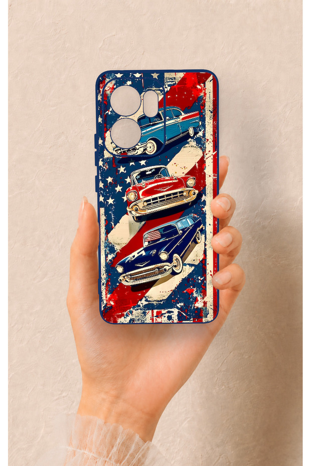 Oppo Reno 13F Compatible American Chevrolet Patterned Silicone Case