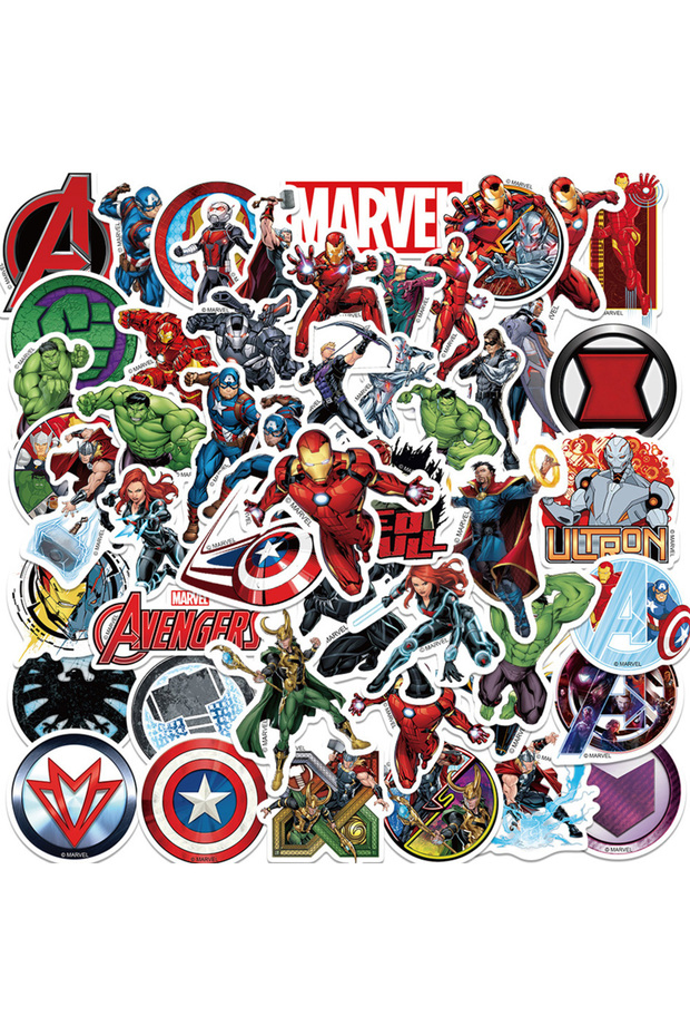 10PCS 10/30/50pcs Marvel The Avengers Superhero Cartoon Stickers Iron-Man Hulk Graffiti Decals for S