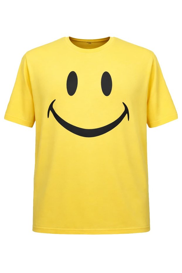 Large Size Printed Single Jersey Crew Neck T-Shirt