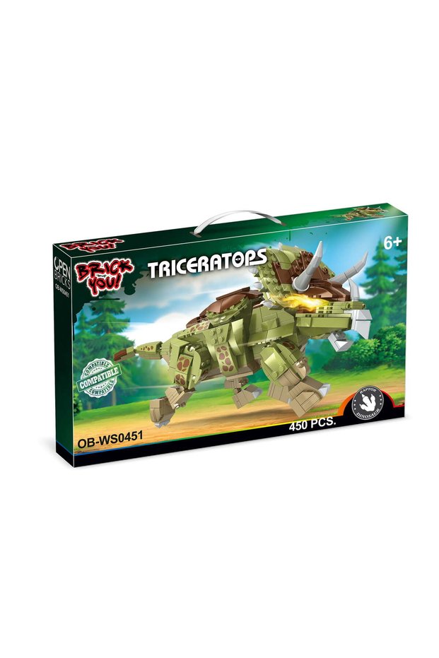 Set constructie Dinzoaur Triceraptos 450 piese