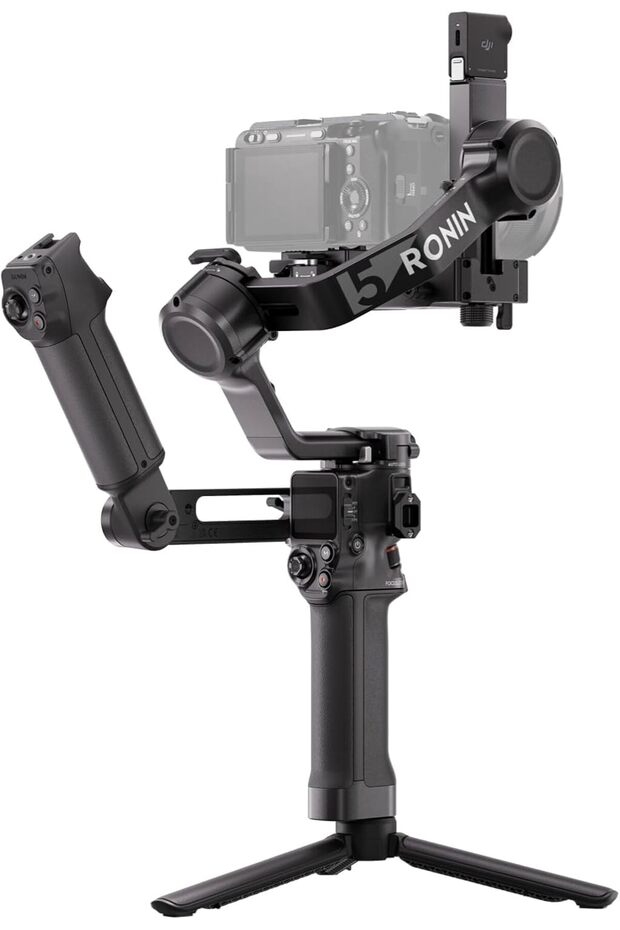 RS 5 Combo, Gimbal Stabilizer for Camera Canon/Sony/Panasonic/Nikon/Fujifilm, Intelligent Tracking, Electronic Briefcase Handle, Fine-Tuning Knobs, UAE Version, Official
