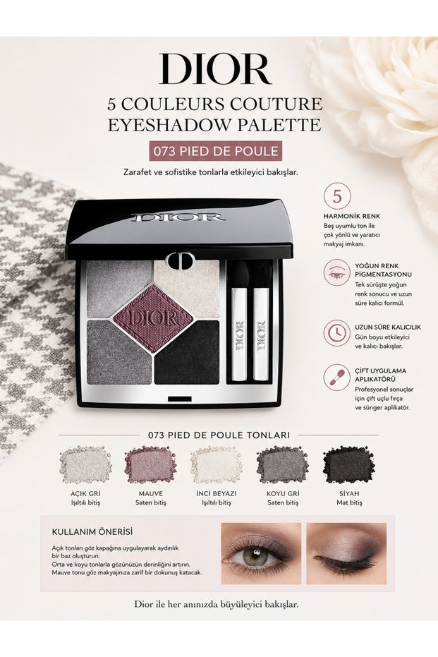 Diorshow 5 Colors - 073 Pied De Poule - Ultra Creamy and Radiant Look 5-Piece Eyeshadow Palette