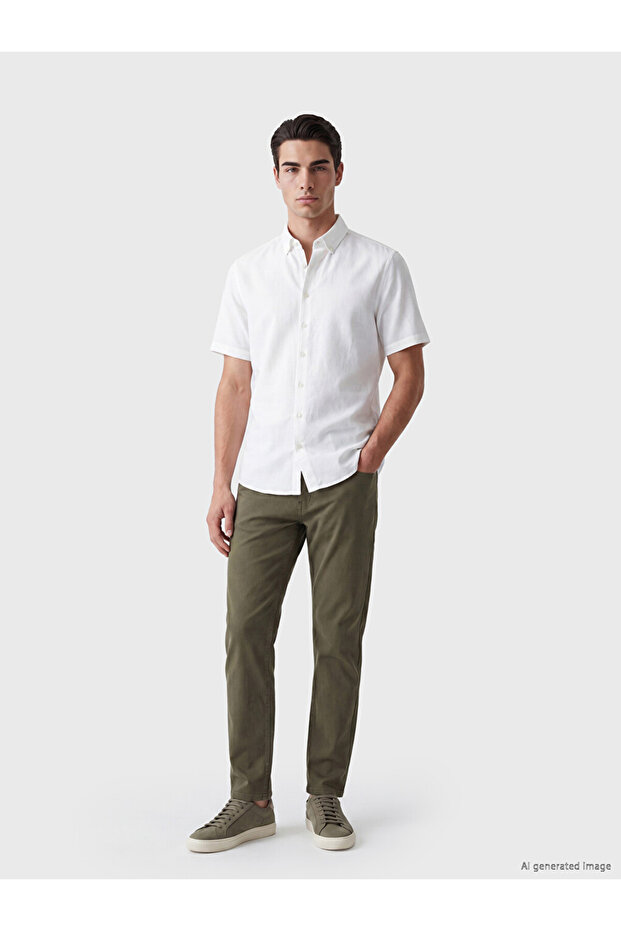 Slim Fit Gabardine Men's Chino Pants for Style Enthusiasts from Uzg Store