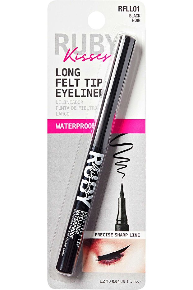 Long Felt Tip Eyeliner Black, 1.2 ml