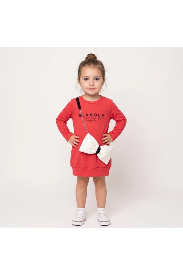 Girls Sweat Dress Long Sleeve Casual Dress for 2-9 Years