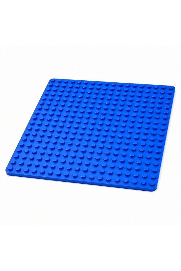 Dublo Large Block Game Blue Floor Plate 25X25 cm Building Block Base - Blue Construction Plate 10460