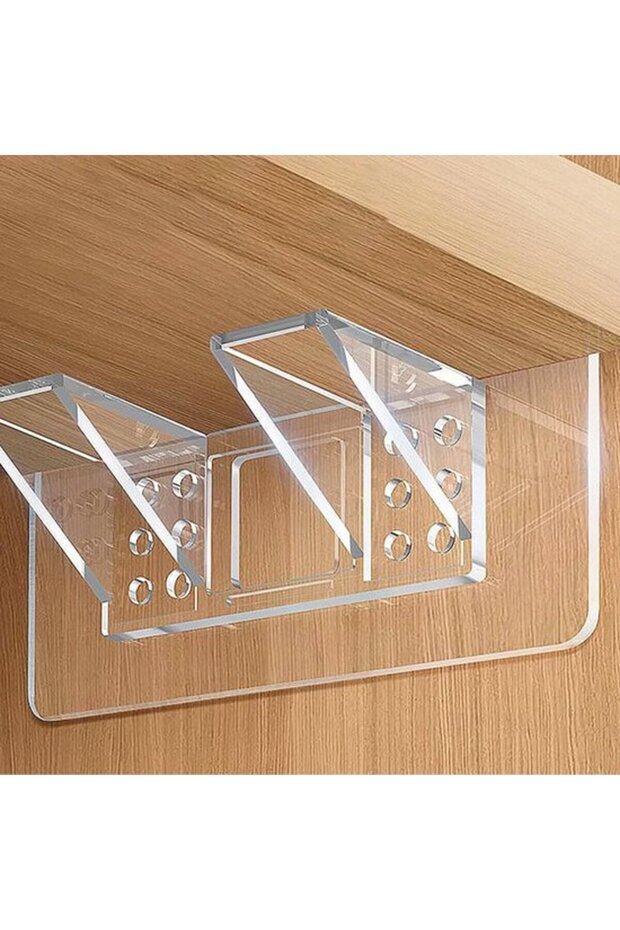 18pc Large Double-Row Glue-On Reinforced Shelf Brackets & Thickened Support Pins for Cabinets