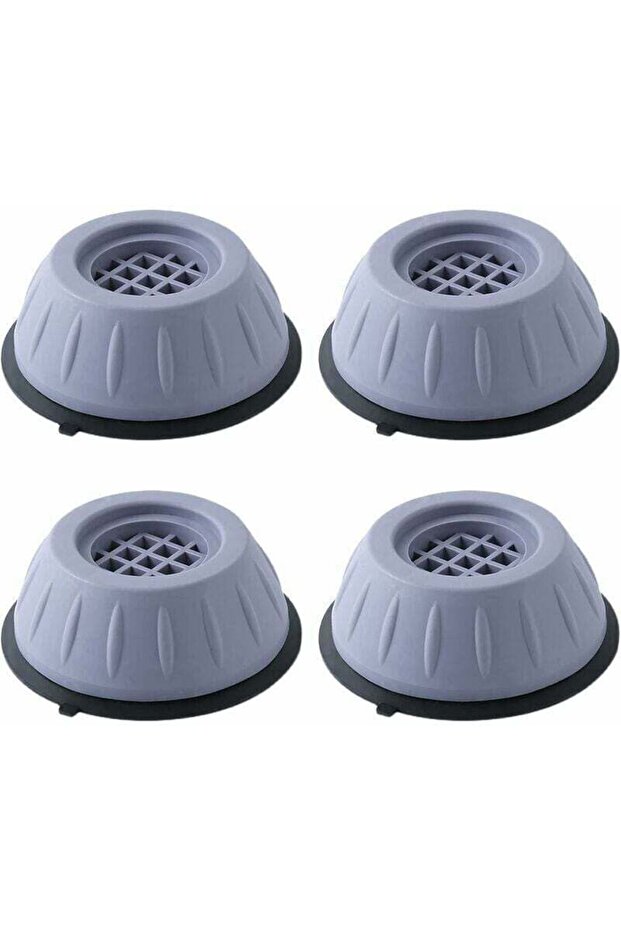 4-piece washing machine shockproof pad set, including anti-vibration pads and non-slip rubber feet, for shock absorption and noise reduction...