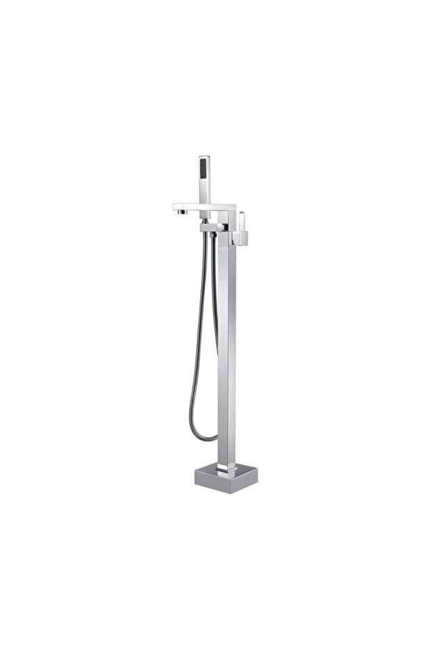China Square Chrome Floor Standing Bath Mixer