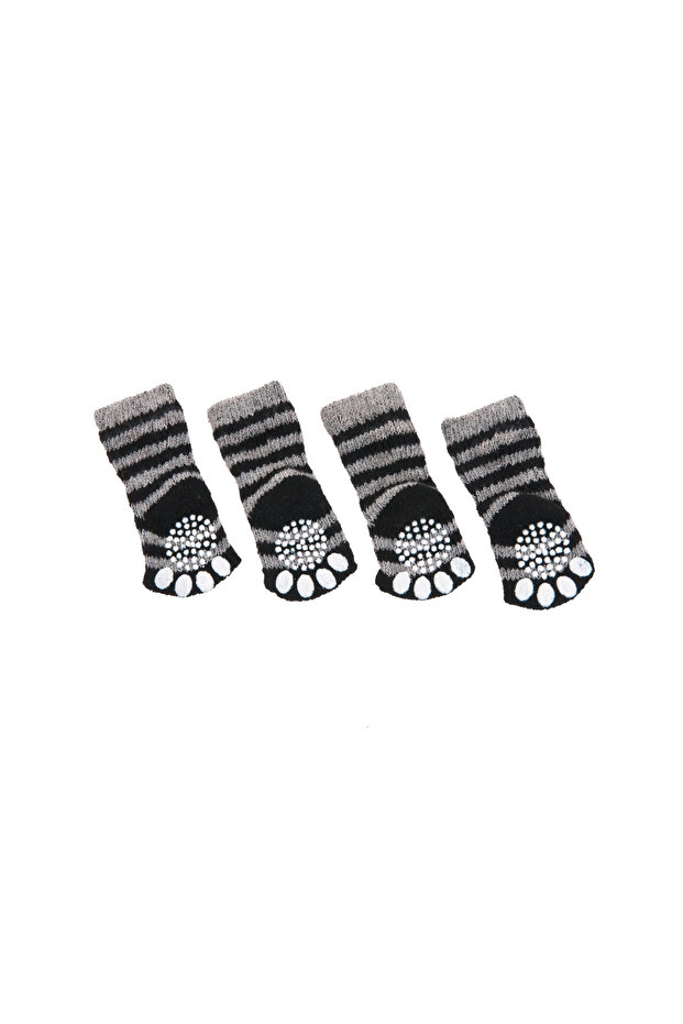 Snow dog socks 4-piece s 45x35mm gray-black