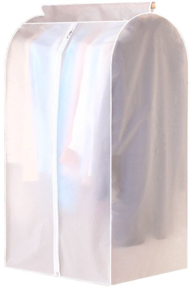 Large garment cover, Zippered garment cover, 80*50*120 cm garment cover, Transparent garment cover, Semi-transparent