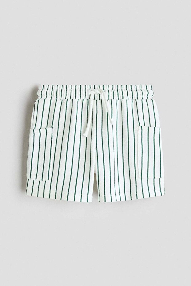 Textured jersey shorts