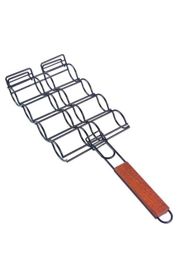 Barbecue Tool Set - Outdoor Corn Barbecue Basket, Non-stick Meat Tongues 51x17x6cm