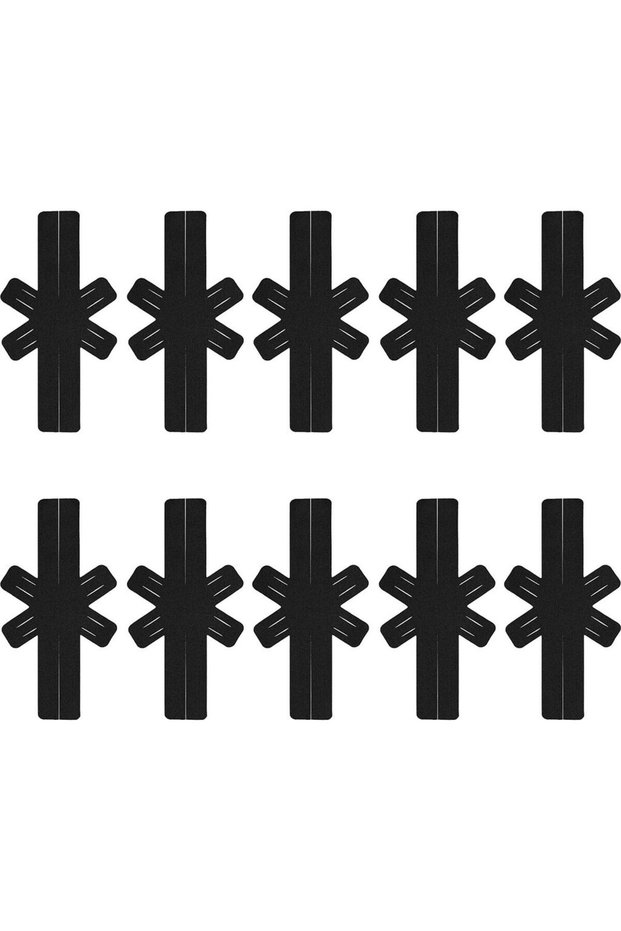 Pre-cut kinesiology tape, cotton sports tape, waterproof, elastic, dynamic tape, used to support muscles and promote post-injury recovery, black.