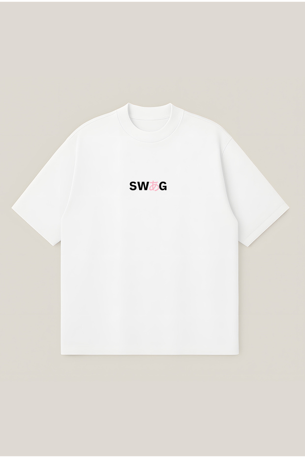 Swag Printed Oversize Boxy Cut Unisex 100% Cotton Tshirt | Streetwear