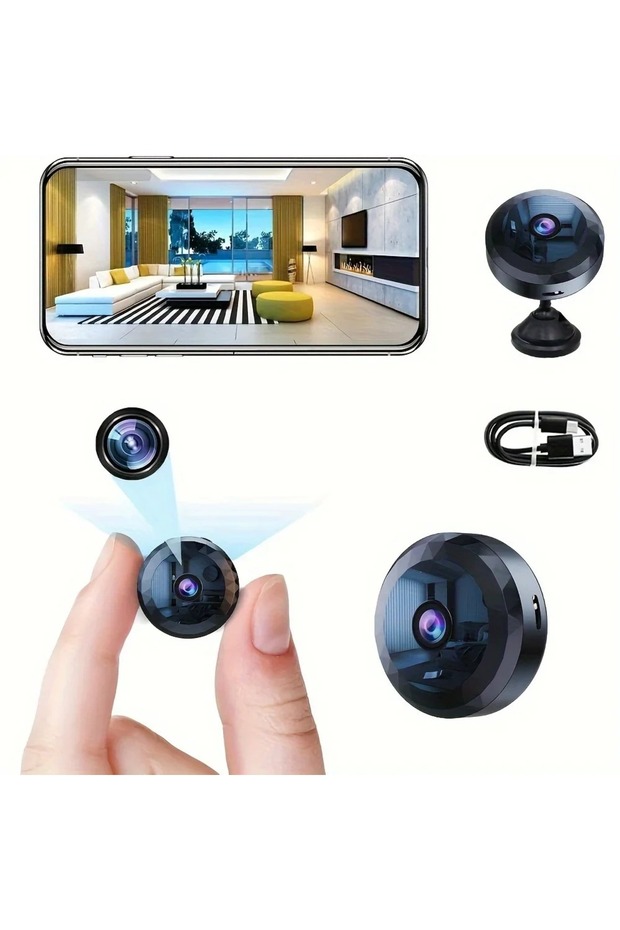 No plug Without memory card Wireless Mini WiFi Security Camera with Night Vision Motion Detection Re