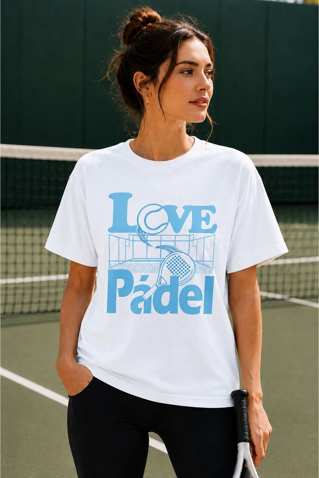 Unisex Oversize Tennis Printed T-Shirt 100% Cotton Tennis Themed Comfortable Fit Short Sleeve T-Shirt