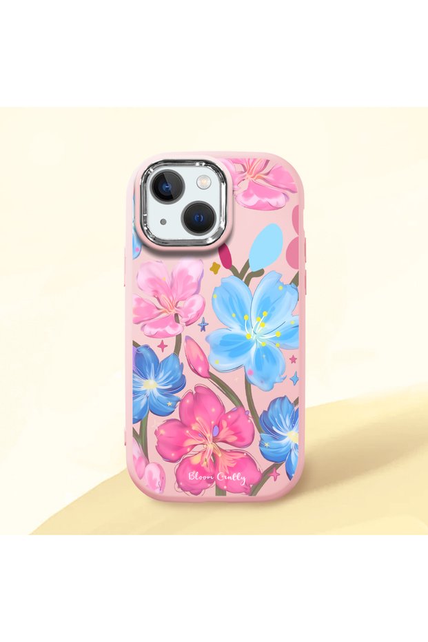 iPhone 13 Mini Compatible Shock-Absorbing Camera Protected Pink Silicone Case