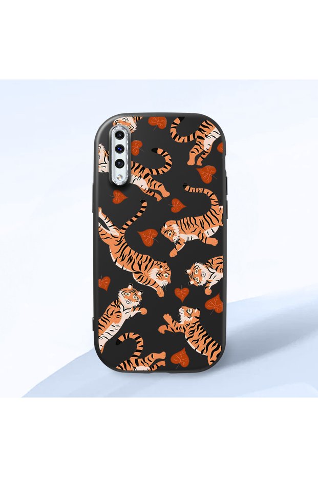 Black Silicone Case with Shock-Absorbing Camera Protections Compatible with Samsung Galaxy A50/A50S/A30S