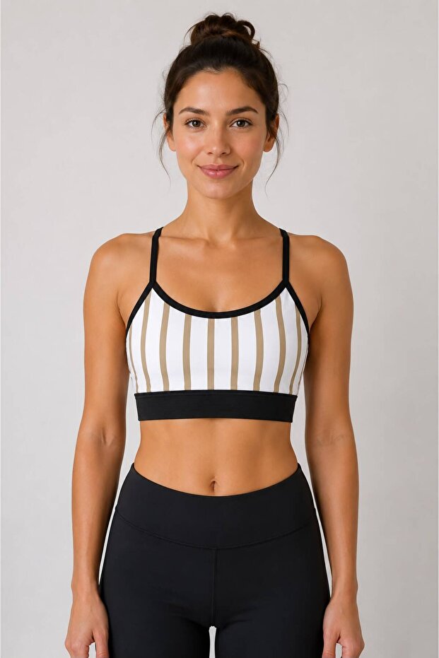 Basic Patterned Padded Bustier 529-03