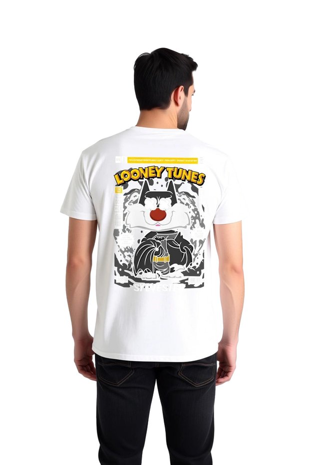 Men's Graphic Printed Nostalgic Cartoon Character Short Sleeve Relaxed Fit Casual T-Shirt Modern