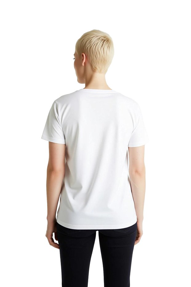 Women's Werewolf Hunt Themed Witch's Day Printed Cotton T-Shirt Neon Detailed Modern Cut Casual Comfortable