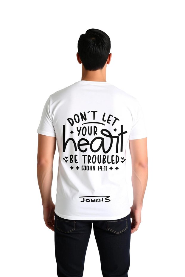 Spiritual Message Symbolizing Men's Faith Printed Relaxed Fit Casual T-Shirt Modern Stylish Comfortable