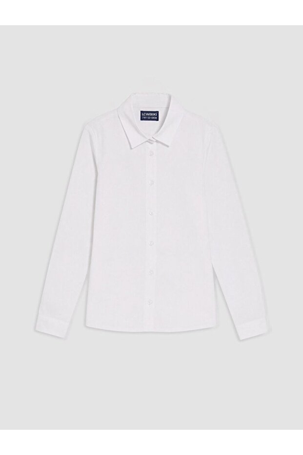 White Girl's Poplin Shirt