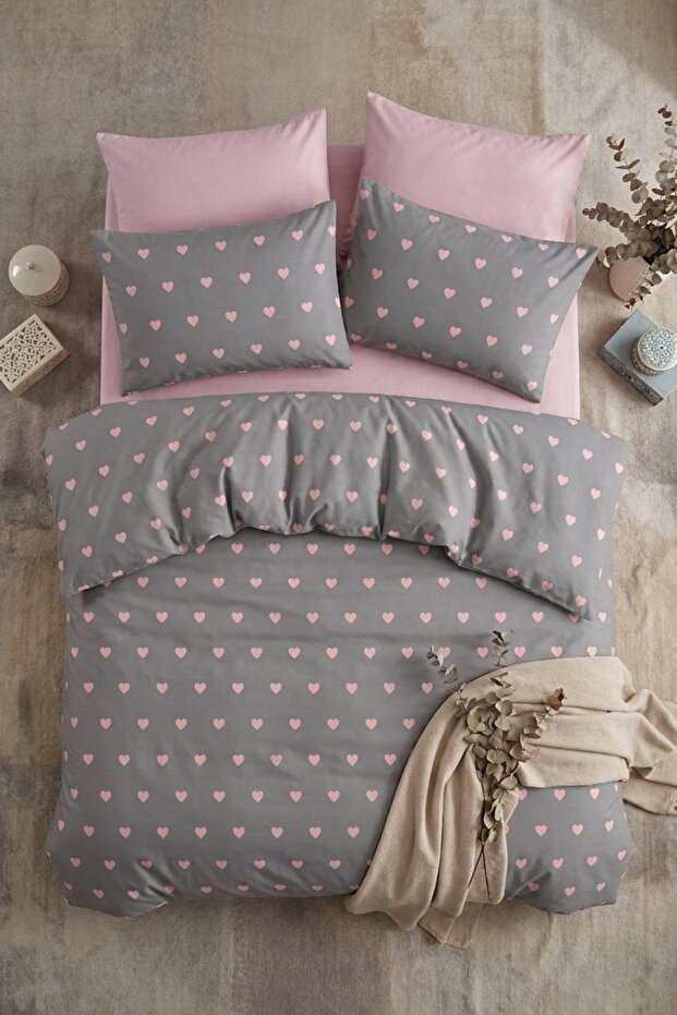 Linevra Cotton Double Bed | Elastic Sheet Bedding Set | Premium Series | Elasticized Sheet