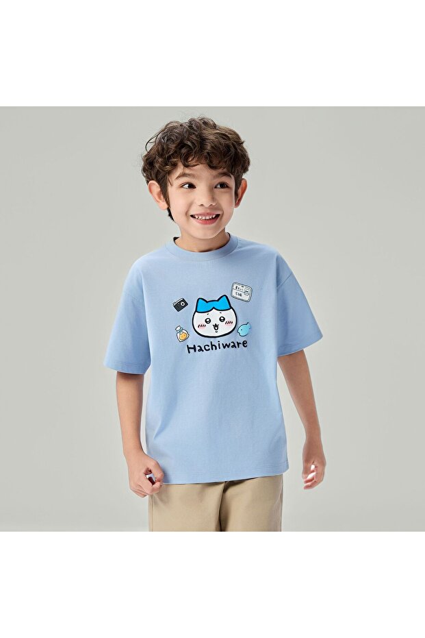 Kids' Chiikawa Hachiware Blue Relaxed Graphic Tee