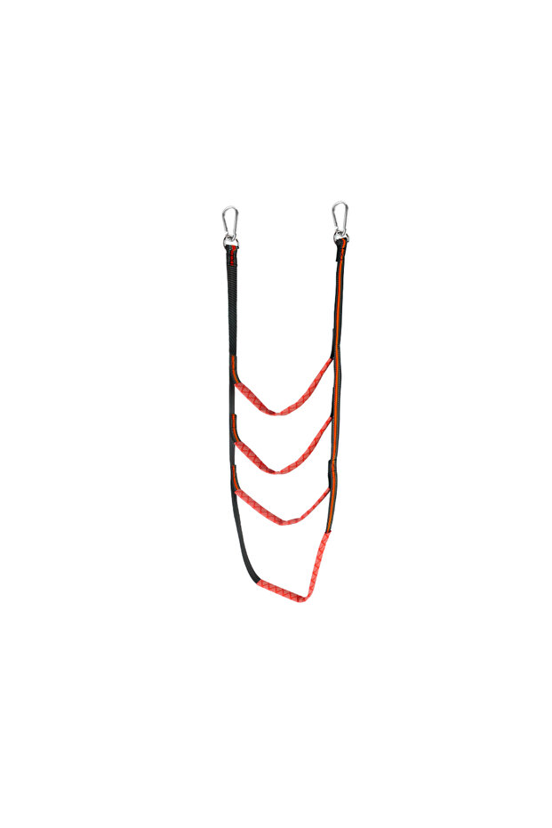 Red 4 Step Yacht Boat Side Hanging Ladder Boat Folding Ladder 3/4/5 Step Boat Rope Ladder Boarding S