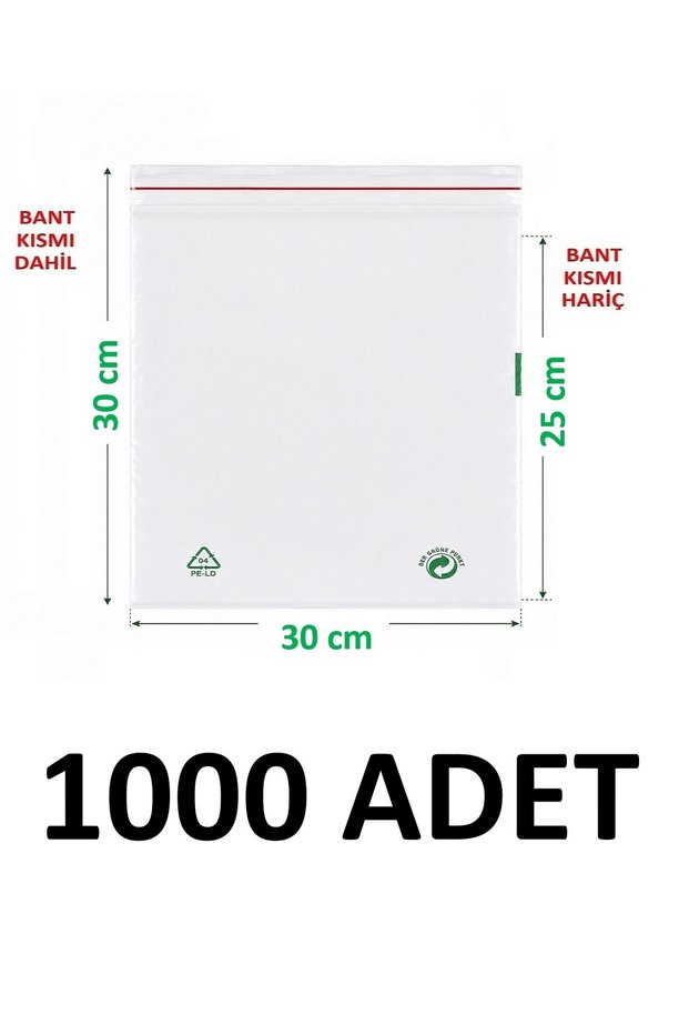 1000Pcs 30X25+5 cm Transparent Green Recyclable Adhesive Nylon Bag 30X30 cm Green Recycle Bag