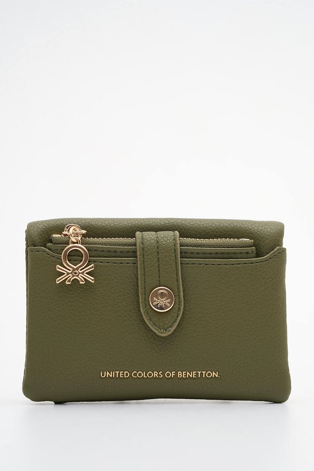 Benetton Women's Wallet Khaki Bnt1869