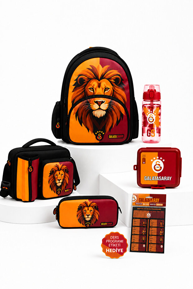Licensed 5-Piece School Bag Set Backpack Lunch Box Pen Holder Water Bottle Lunch Box