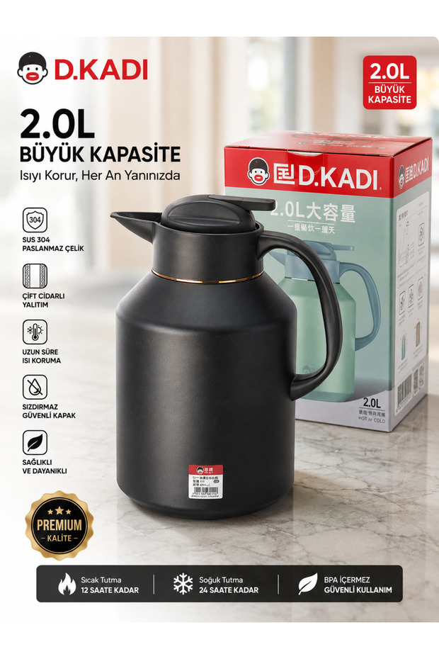 d.kadı 2 Litre Kapasiteli tuşlu