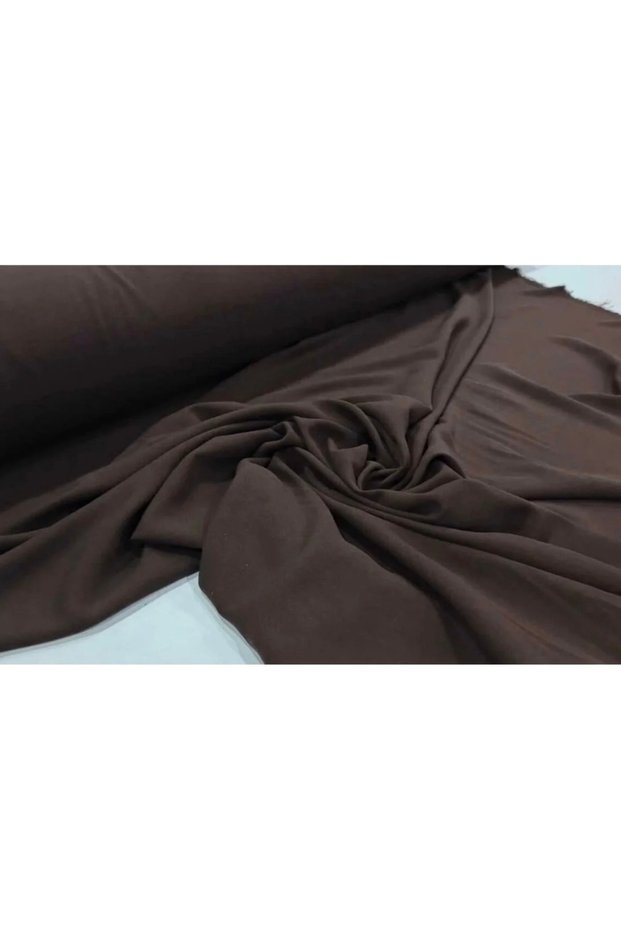 Cotton Silky Viscose Fabric Draped Brown Color Dress, Skirt, Shalwar, Ferace, En-150Cm.