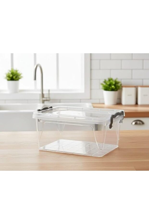 Food Storage Container with Lid, 3L BPA Free Plastic Food Container, Reusable Kitchen Storage Box fo
