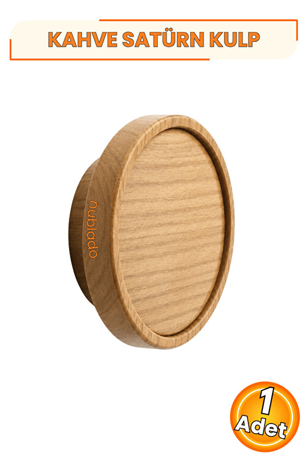 Saturn Wood Patterned Cabinet Handle Light Walnut 7 cm Single Screw Drawer Door Kitchen Cloakroom Furniture Ku