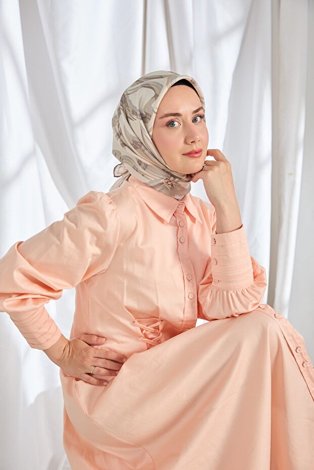 Twill Silk Scarf Bloom Stone
