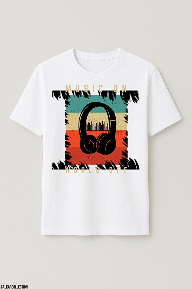 Unisex Oversize Headphone Mood Tshirt
