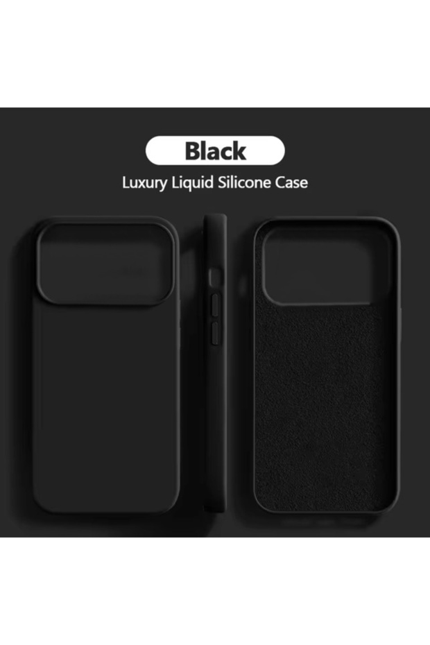 iPhone17 Black For iPhone 17 Pro Max Original Liquid Silicone Case Luxury For Apple iPhone 17 Pro Ai