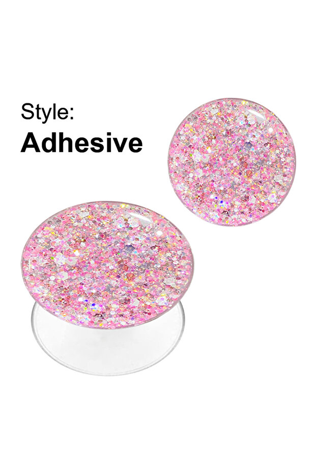 a Glitter Phone Grip Socket Foldable Phone Holder Ring Holder With Adhesive for Iphone 17 16 15 14 .