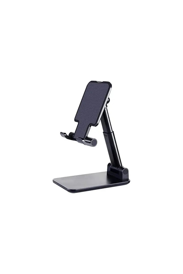 black Desk Mobile Phone Holder Stand For IPhone IPad Adjustable Desktop Tablet Holder Universal ...